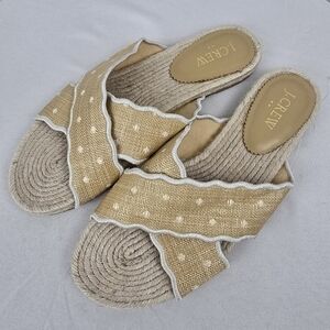 J.Crew Women's Tan Slide Sandals Sz 8